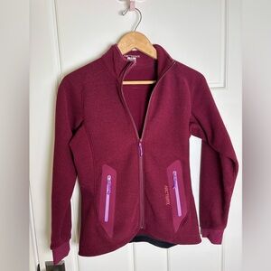 Arc'teryx Maroon Covert Cardigan Full-Zip Fleece Jacket S